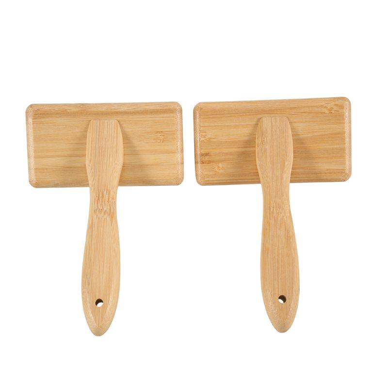 T02C!2Pcs Wool Carders, Wool Carding Comb, Hand Carders For Wool, Comb Bamboo Air Cushion Fur Rugs
