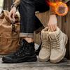 Winter New Popular Warm Men's High Top Boots Fashionable and Versatile Anti Slip Outdoor Travel Shoes