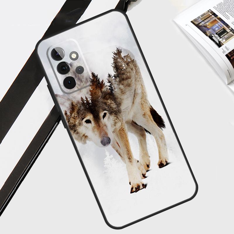 Wolf Howls Art Case For Samsung Galaxy A12 A22 A32 A52 A56 A36 A26 A16 A06 A54 A34 A14 A13 A53 A15 A35 A55