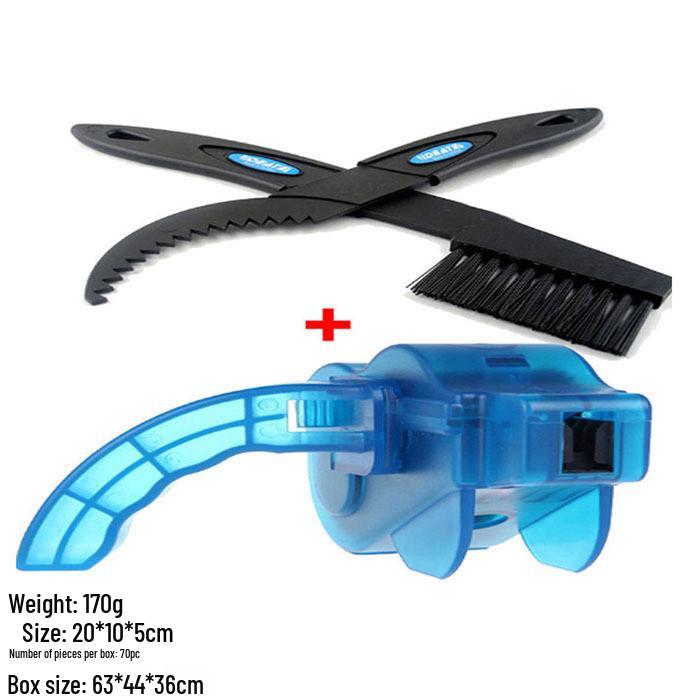 

Mountain Bike Chain Cleaning Kit - Portable Bicycle Chain Washer & Brush Tool for Maintenance One Size