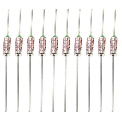 10A Thermal Fuse Circuit Cut Off Fuse Overheating Protection Brass Silver Plated High-quality Materials For AC 250V Applications