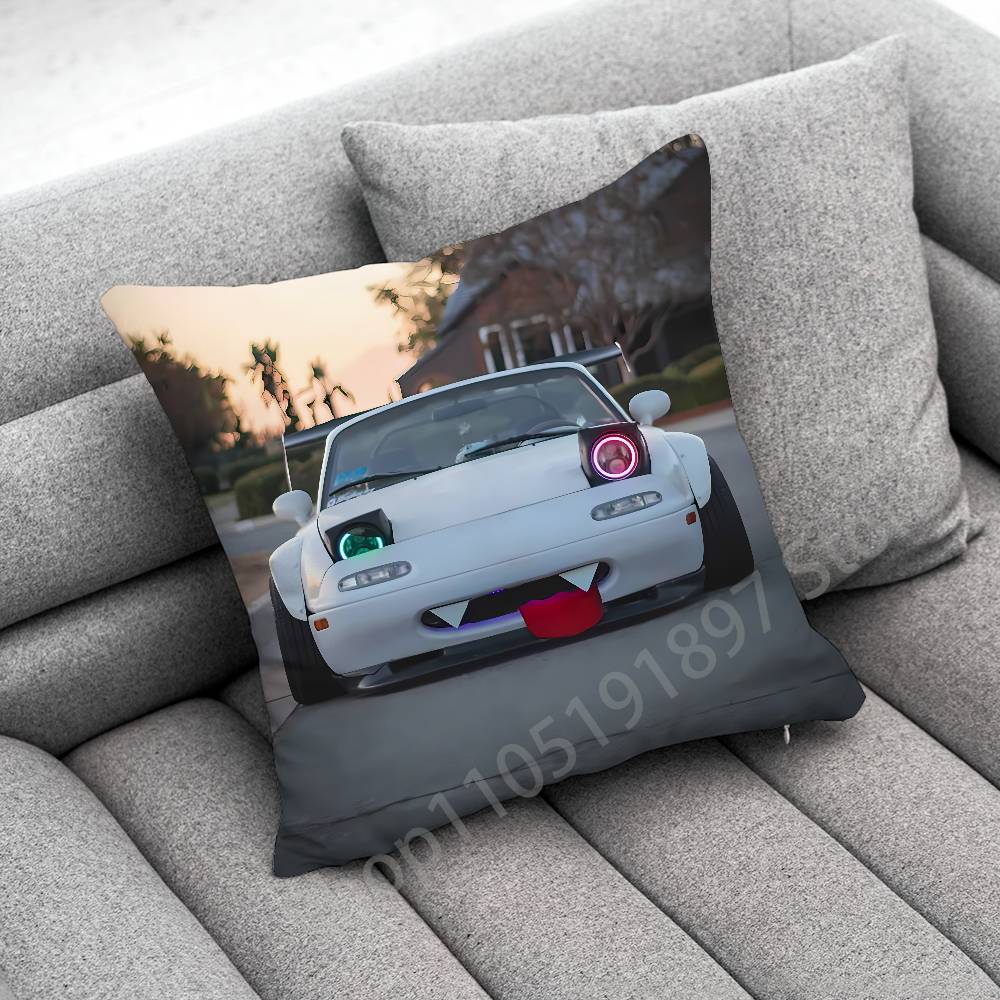 M-Mazda M-MX5 Car Throw Pillow Case For 45x45cm 40x40cm 55x55cm 50x50cm 30x30cm Square Car Pillowcase Shell