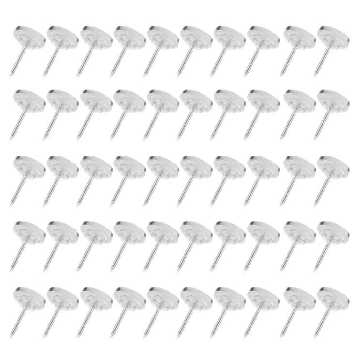 

50/100Pcs Flat Decorative Pushpins Flat Head Thumbtacks Plastic Head Thumbtacks Wall Pin for Office Home Decorative білий