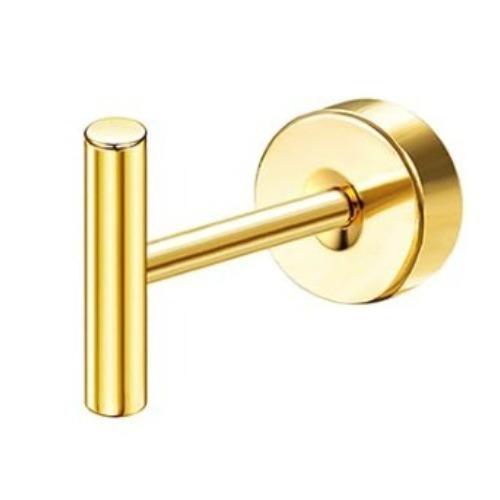 Drperfect 1pc Earrings for Sensitive Ears Surgical Steel Earrings for Women Dainty Flat Back Earring Stud Hoop Cartilage Earring
