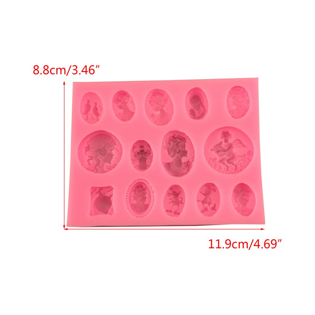Relief Porträt Fondantform Kekseform DIY Cartoon Pressbackform Geburtstagskeks Werkzeuge Kuchen Dekoration Werkzeuge