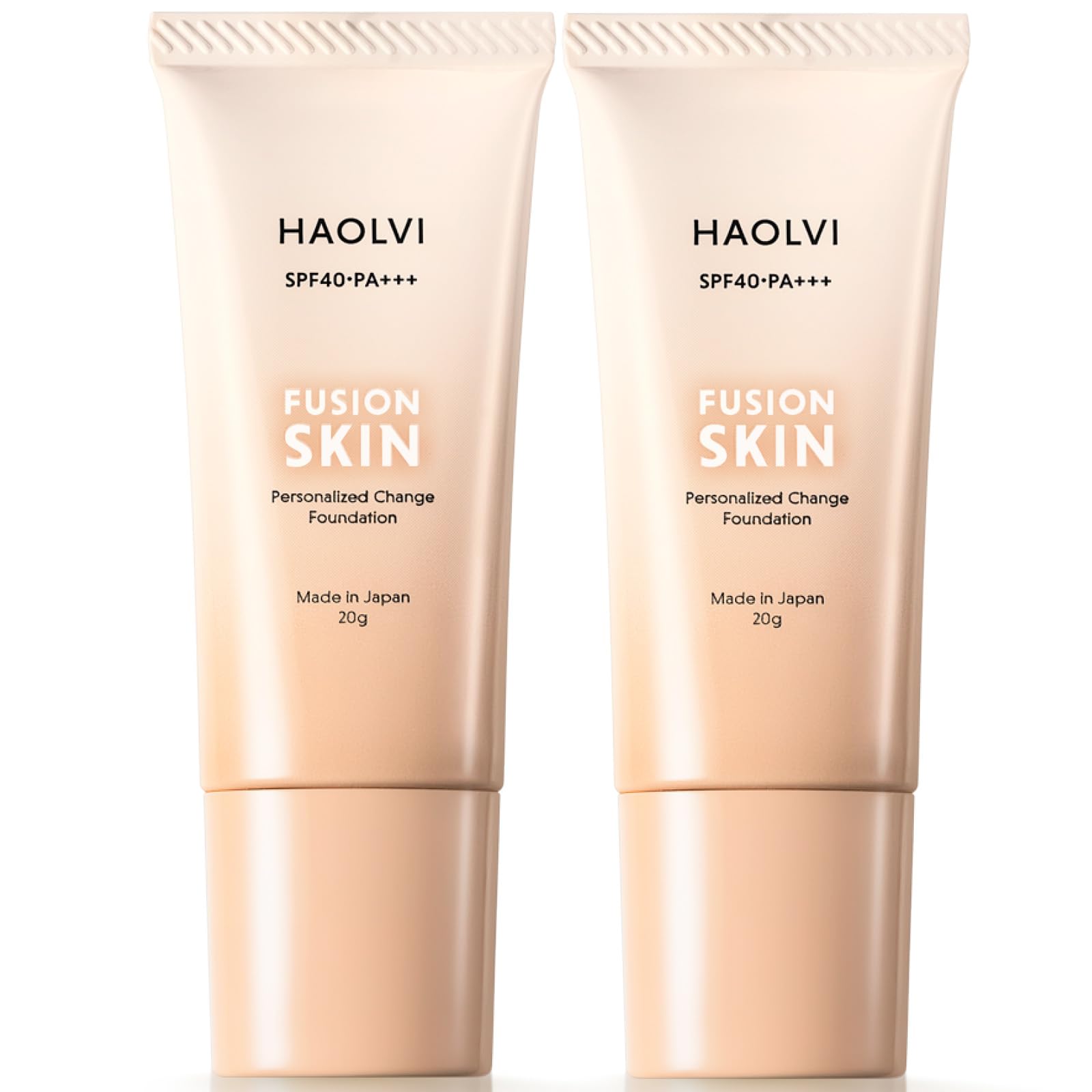 

[Recommended by Beauty Experts] Haolvi Foundation, Makeup Primer, Cream Foundation, Sunscreen, Serum Foundation, 20g x 2 Bottles