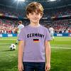 Kids Loose Fit Casual T-Shirt Germany World Cup Inspired Print Children Short Sleeve Tee Boys Girls Soft Cotton Top