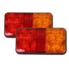 1 Pair 10LED Rear Tail Lights Lamps Lorry Truck Trailer Caravan Bus Motorhome 12V Trailer Truck Tail Lamp