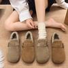 Birkenstocks All-Inclusive Winter Neu Ein-Pedal Doudou Schuhe Gestapelte Verdickte Baumwollschuhe Flauschige Schuhe Schneestiefel