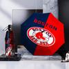 Red Sox Emblem Umbrella Folding umbrella, automatic umbrella 8-Frame for Travel, camping Use Gift for Halloween Christmas