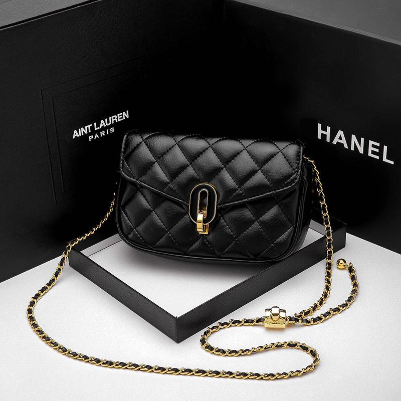 High-quality Textured Bag 2024 New Trendy Soft Leather Women's Bag,-style Quilted Chain Bag, Fashionable Shoulder and Crossbody Bag