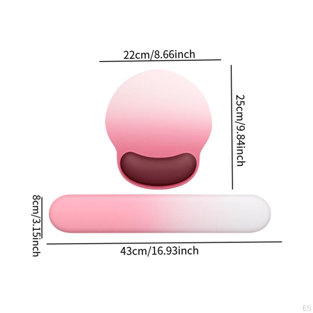 Alfombrilla de Ratón con Soporte para Muñeca Cojín para Gaming Esterilla Ergonómica de Apoyo para Teclado para Oficina Hogar