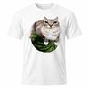 Men'S Funny Cat Meme White Graphic T-Shirt FR