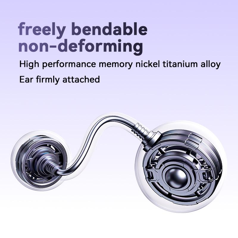 Open Ear Earbuds Clip Bluetooth 5.4 Sports Earphones Digital Display Wireless Headphones Clear Sound Quality For Android iOS  