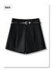Women's Off-White High-Waisted A-Line Suit Shorts: Spring/Summer 2025 Casual Wide-Leg Slimming Fit