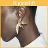 Beautifully Crafted Gold And Silver Floral Leaf Earrings For Trendy Women In Fall Fashion