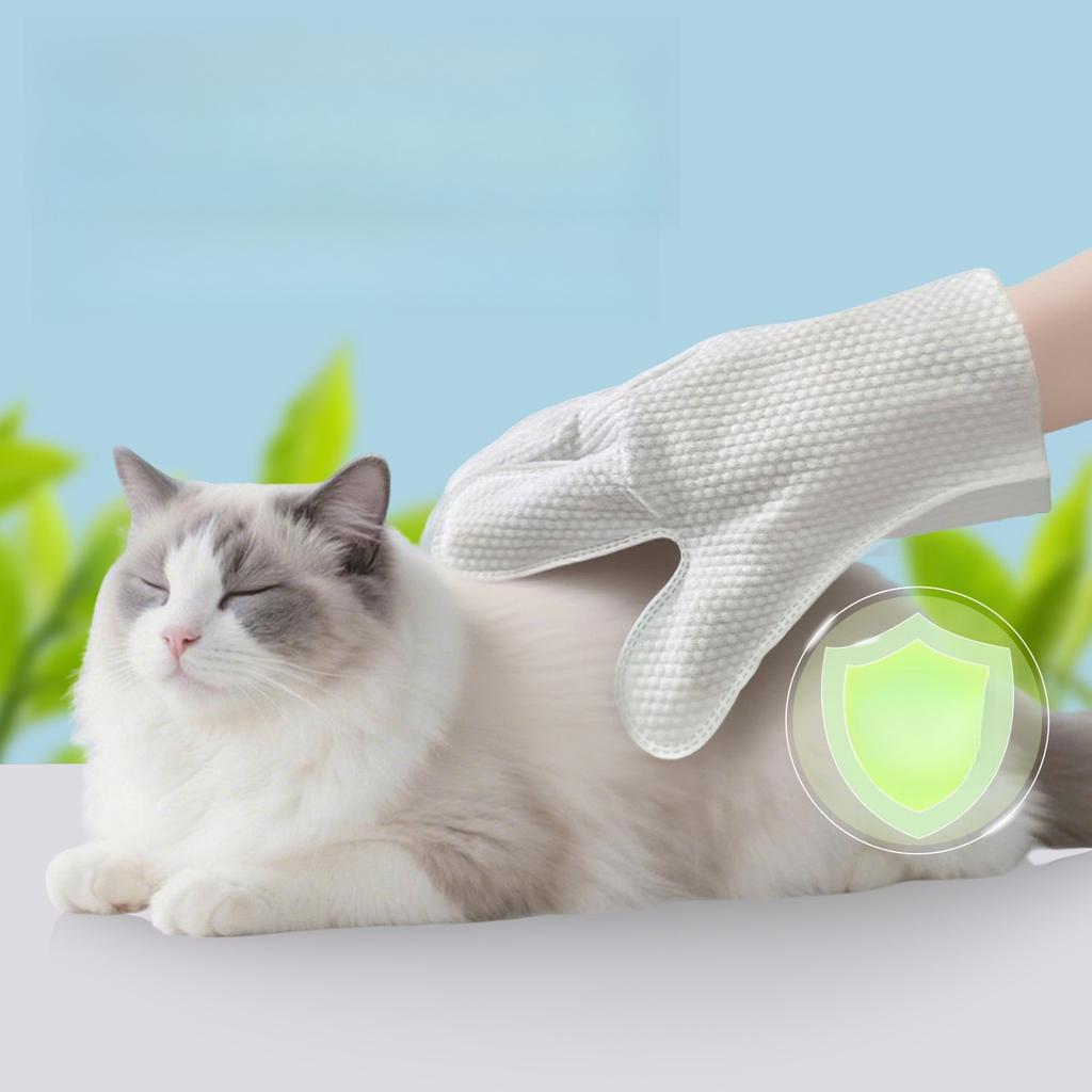 Disposable Pets Gloves Hair Removal Cleaning Beauty Massage Bathing Shower Mittens Non Woven Pet Products Cats and Dogs Universal Soothing Gloves