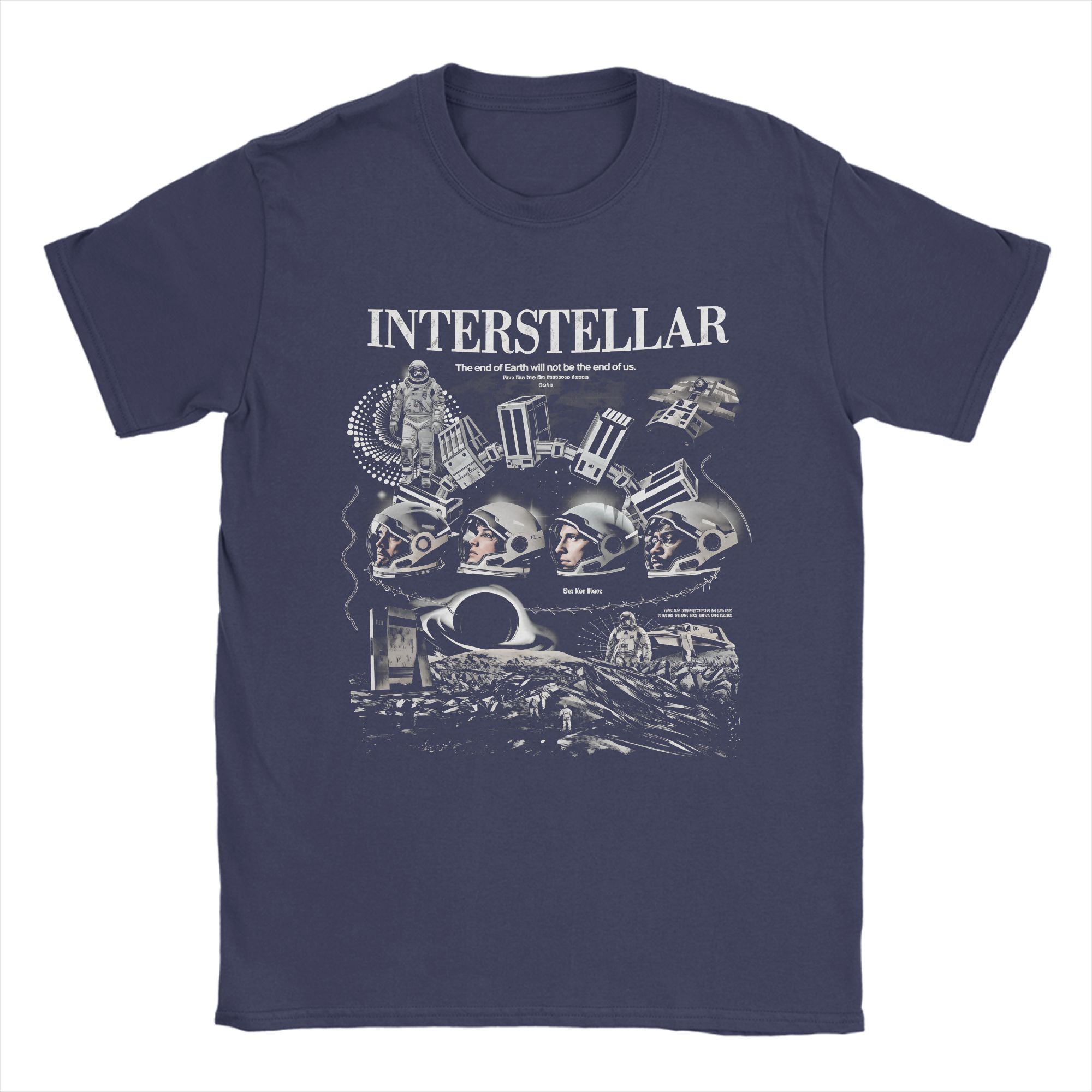 

Interstellar Classic Movie T Shirts Unisex Cotton Vintage TShirts Round Neck Tee Shirt Short Sleeve Clothing Plus Size 4XL