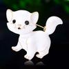 Fashion Enamel Kitten Brooches for Women Rhinestone Animal Pin Cat Lapel Pins Event Party Gifts Decoration Clothes Accessories