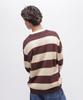 AVIREX V-NECK BORDER KNIT Men's L 050 Braun 783-4240006