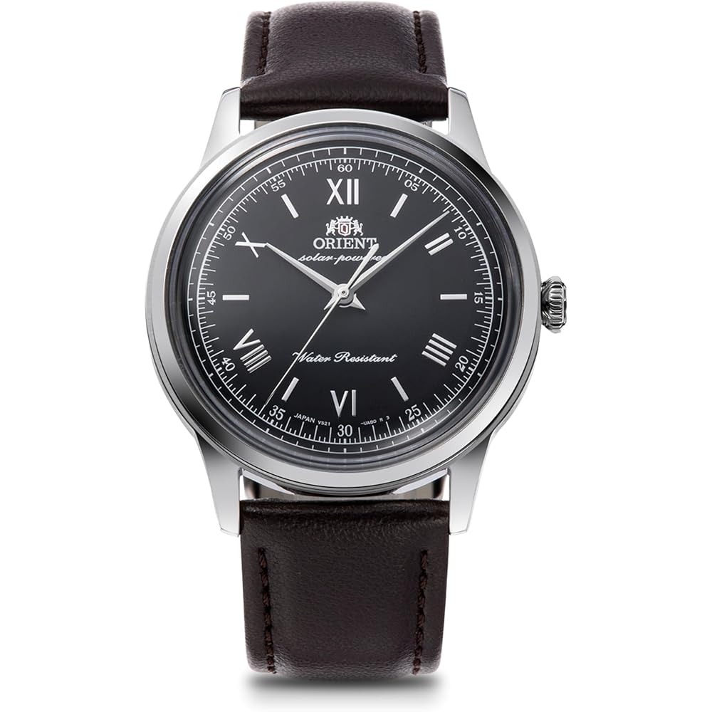 [Orient Watch] Orient Bambino Solar Powered Wristwatch, RN-WK0004L, Men s, Black, with Domestic Manufacturer s Warranty.