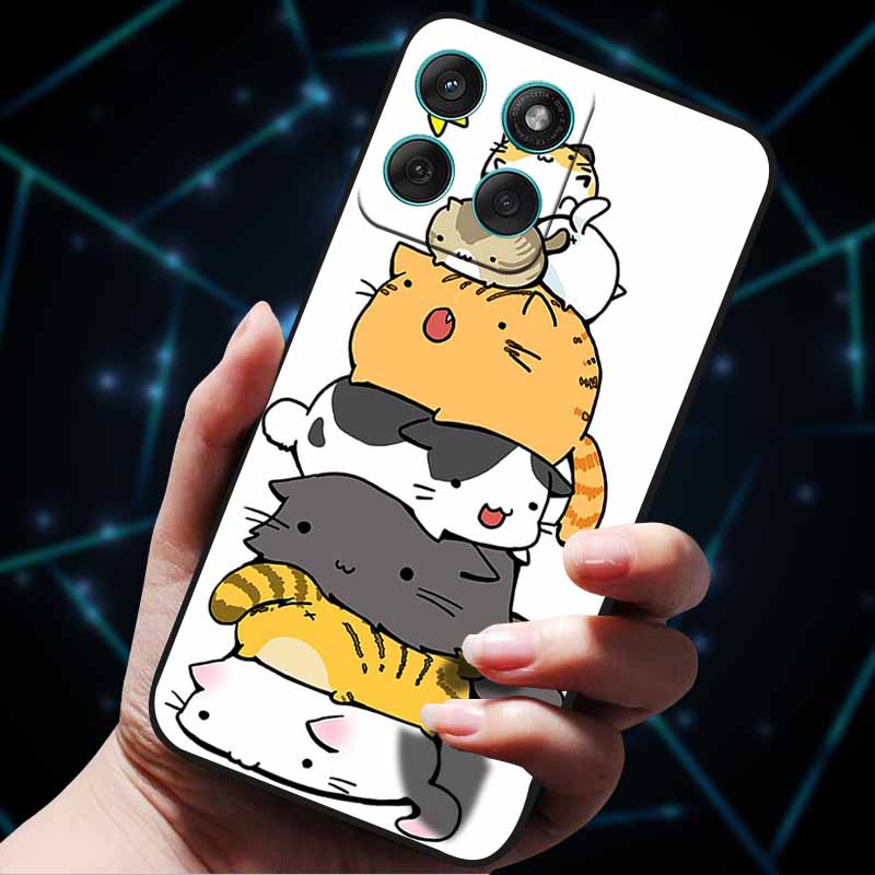 For Motorola Edge 60 Fusion Case 60Stylus 3D Flowers Emboss Phone Cases for Moto Edge 60 PRO Stylus Back Soft Silicone Bumper