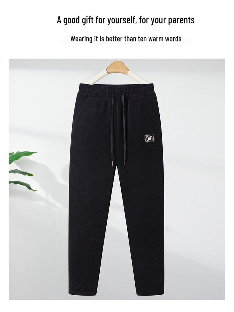 High-Waisted Fleece-Lined Winter Pants for Middle-Aged and Elderly Women