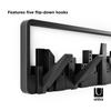 Umbra SKYLINE MULTI HOOK Wall Hook Hanger, Black, 2318190-040