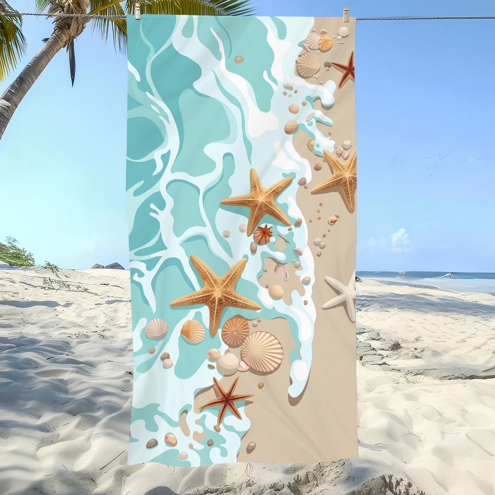 Ozean Element Handtuch Strand Übergröße Weich Ultra Saugfähig Schnell Trocknend Groß Pool Reise Camping Badezimmer