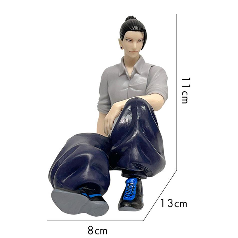 Anime Jujutsu Kaisen 11cm Gojo Satoru Geto Suguru Figure Sitting Posture The Strongest Toys Collection Decoration Ornaments PVC