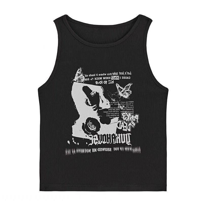 

Европейский и американский летний женский жилет без рукавов облегающий пикантный топ для девушек с короткими рукавами L