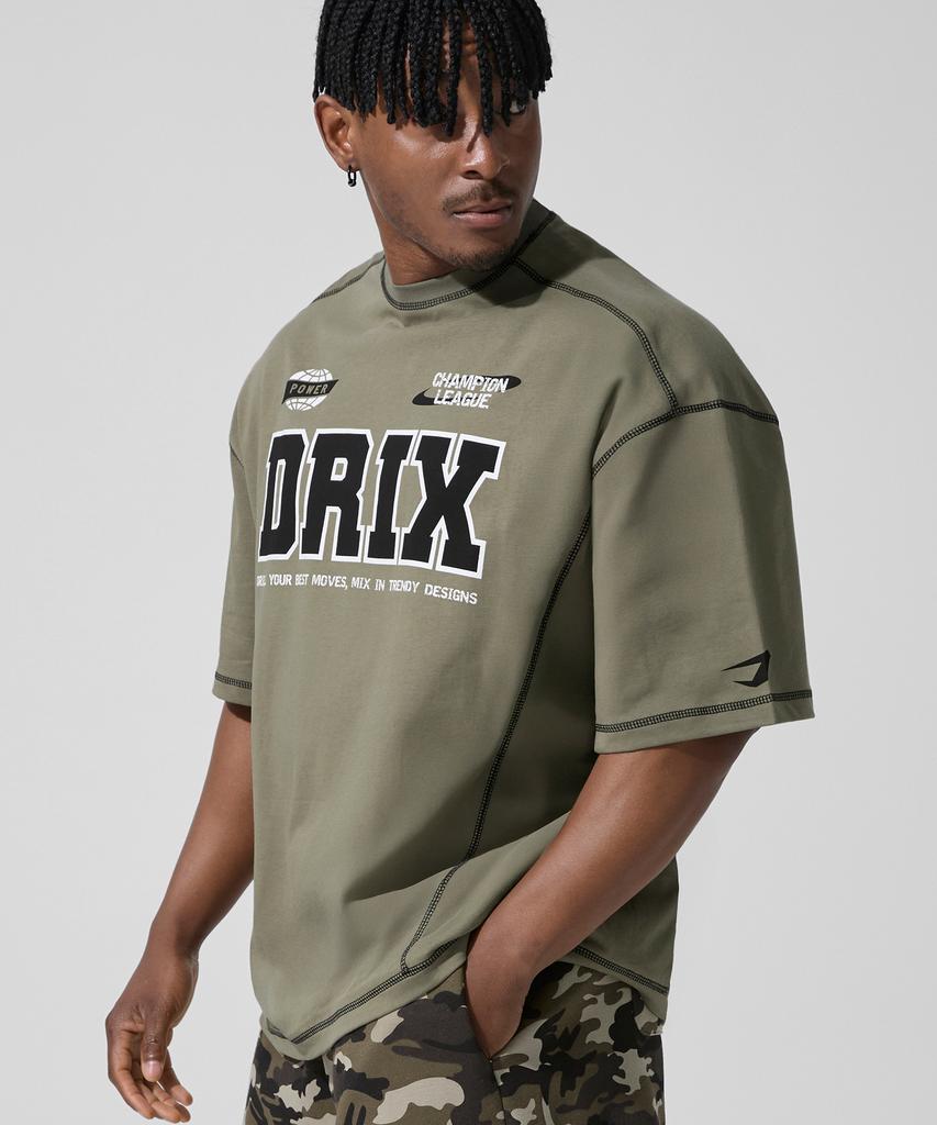 DRIX Overlock Steek Oversized Halve Mouw_Wit