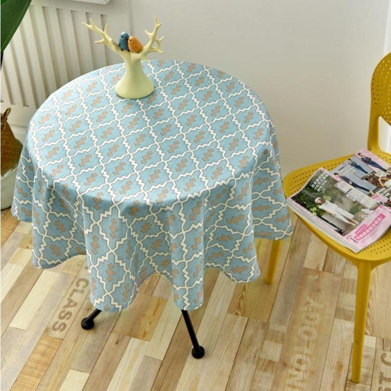 Proud Rose Waterproof Tablecloth Printed Round Table Cover Tea Table Cloth for Wedding Party Home Dining Table Decor Wash-free