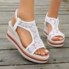 Women Sandals New Platform Wedge Open Toe Shoes Women Mesh Stylish Open Toe High Heels Sandals Slides Women Sandalias De Mujer