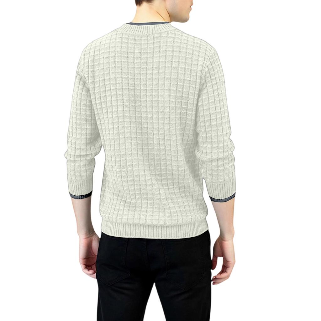 Men's  Fashion  Knitting  Pullover  Long Sleeves  Loose  Flip Collar  Sweater