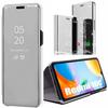 Case for Xiaomi Redmi 10C Flip Mirror Effect Shockproof Protection - Silvery