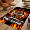 Harley-davidson Personalized Name Floor Rug Office Rug Design for Foyer Kitchen Playrooms Game Room Anti-slip Rug Office home decor Gift for Festivals