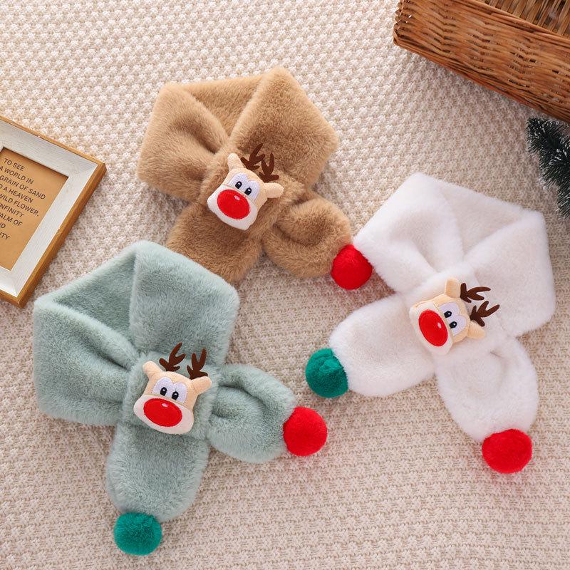 Winter Kunstkaninchenfell Cartoon Snood: Kuscheliger Plüsch-Nackenwärmer für Kinder & Eltern