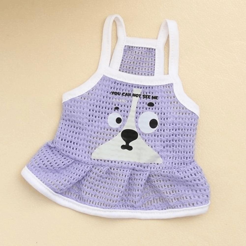 

Breathable Cooling Dog Vest Lightweight Mesh Puppy Vests New Cartoon Cat Dress Outdoor Activities M-B