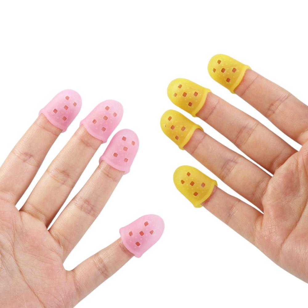 4pcs/set Solid Color Silicone Finger Guards Non-Slip Guitar Fingertip Protectors Soft Ukulele