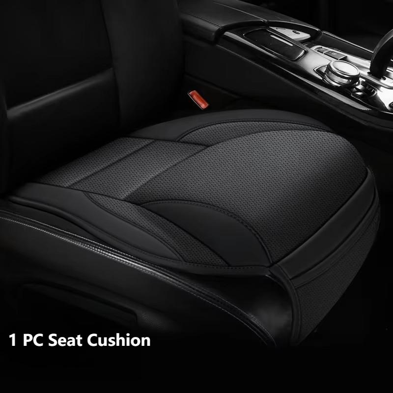 Ergonomický polštář na autosedačku s bederní opěrkou Prodyšná perforovaná PU kůže, Univerzální pro osobní vozy, SUV a nákladní vozy