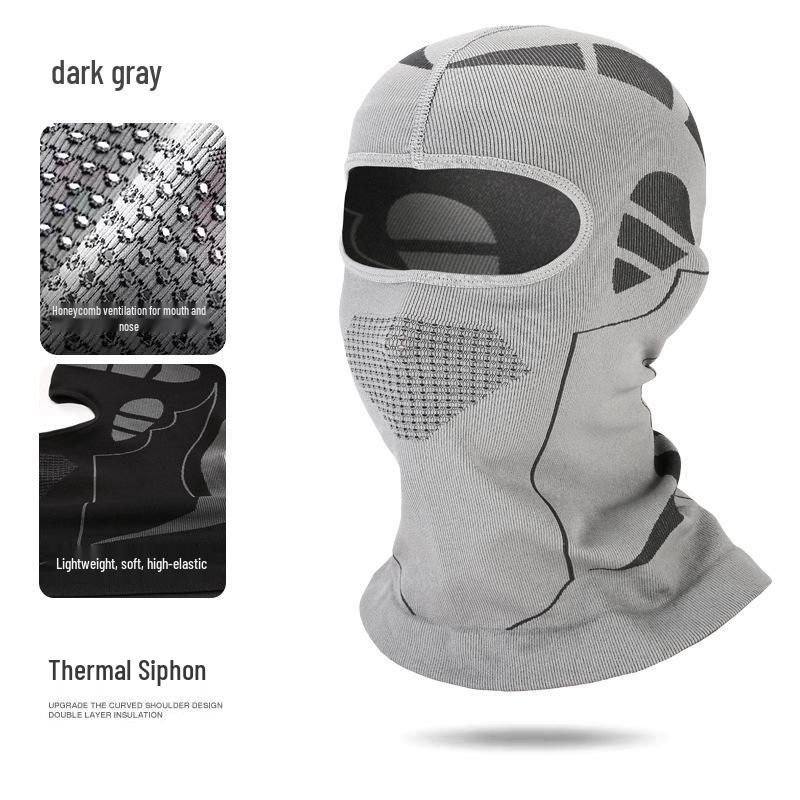 Zimowa wiatroodporna maska na twarz i komin rowerowy: Ciepłe, Grube, Oddychające, Odporne na Zimno do Narciarstwa i Aktywności na Świeżym Powietrzu