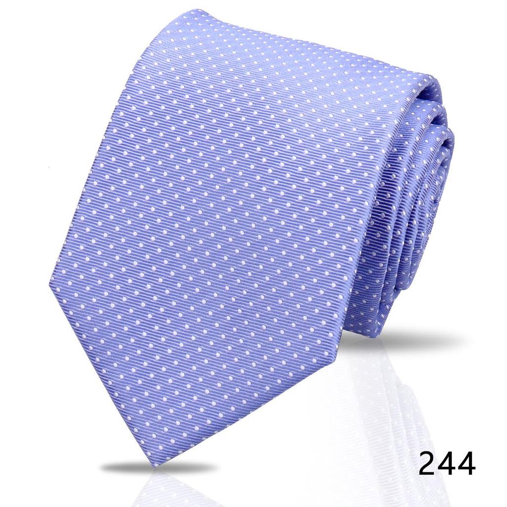 Men's High-Grade Black and Red Striped Silk Tie for Formal and Wedding Wear - 8CM