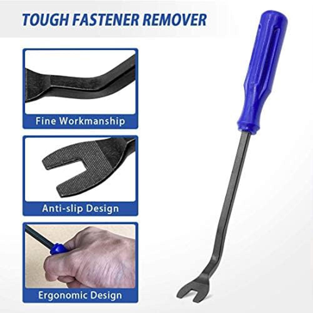Auto Door Clip Panel Trim Removal Tool Door Trim Panel Fastener Puller Decor Removal Tool Pry Pliers Blue Handle Black Lever