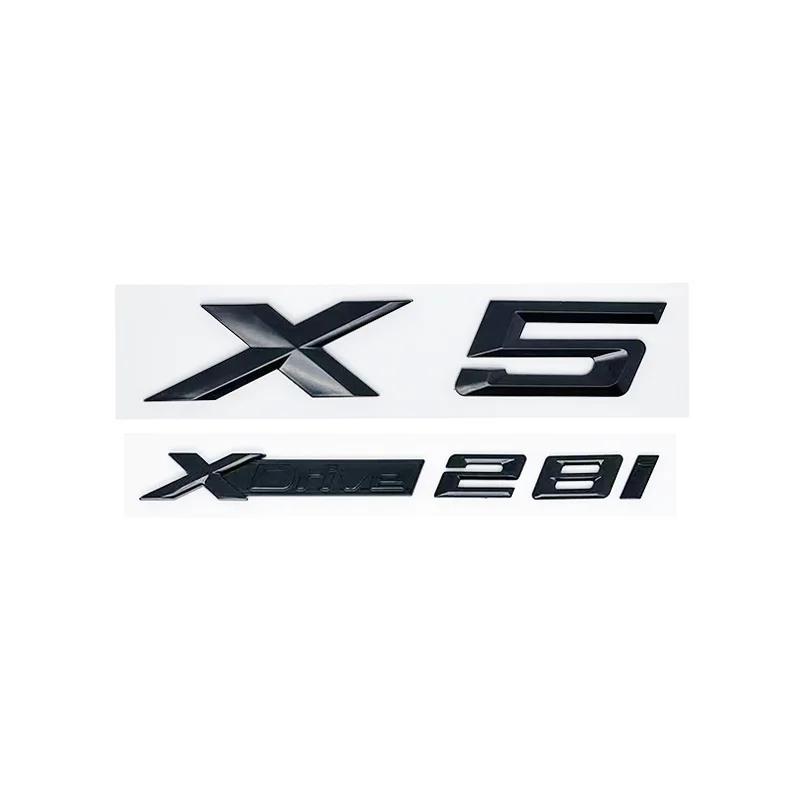 3D ABS Adhesive Black Letter Badges for Trunk Emblem Suitable for BMW X5 E53 E70 F15 G05 Models XDrive28i 30i D 35i 40i 48i 50i Zw6