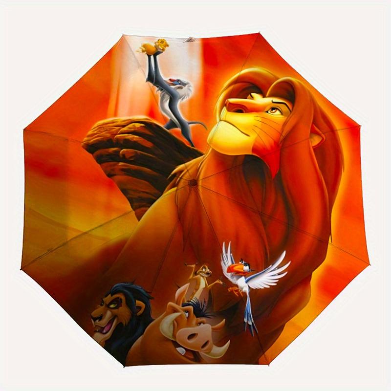 1pc Lion King Automatic Folding Umbrella, 8-Rib Portable & Foldable Design, All-Season Use, Highqualityy0722137