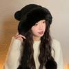 Autumn and Winter Hat Women's Fashion Plush Hat Bear Ears Cold Protection Ear Protection Fleece Thermal Hat