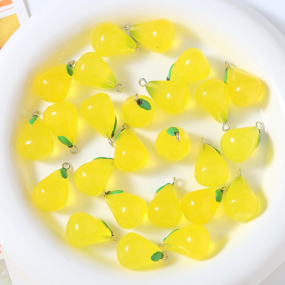 Resin Fruit Miniature DIY Accessories: Earrings, Keychains, Phone Cases, and Bag Pendants