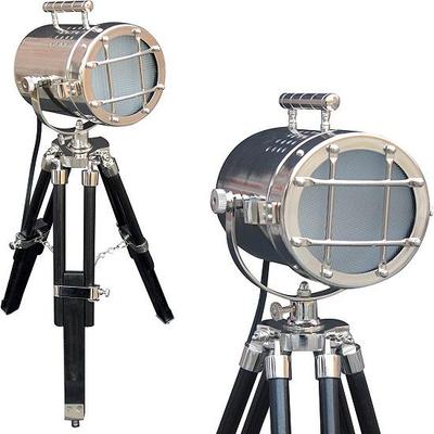 Styl Antyczny Statyw Reflektor Vintage Model Statyw Drewniany Lampy Reflektory LED