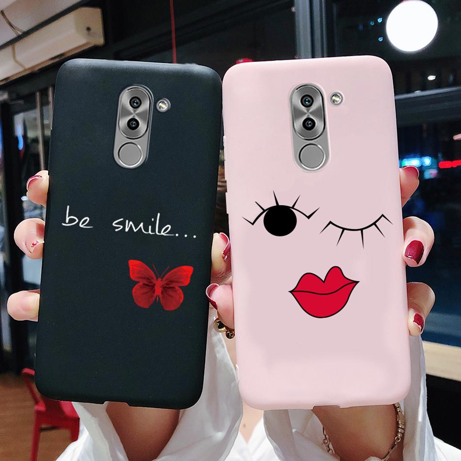 Liebesherz Hülle für Huawei Mate 9 Lite Für Huawei Honor 6X GR5 2017 Handyhülle Silikon Katze Kaktus Avocado Bemalt Mattes Cover